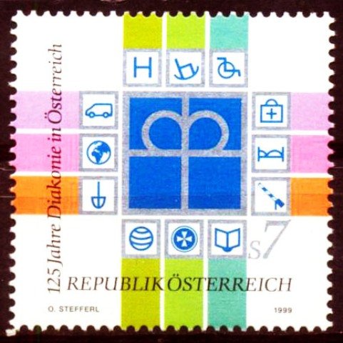 Austria 1999, 125th Anniv. of Diakonie, Symbols of Aid and Emblem, S.G. 2534, 1Value, MNH