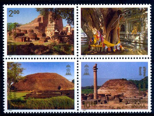 Buddhist Cultural Sites-Se-tenant Block of 4 (1713-16)