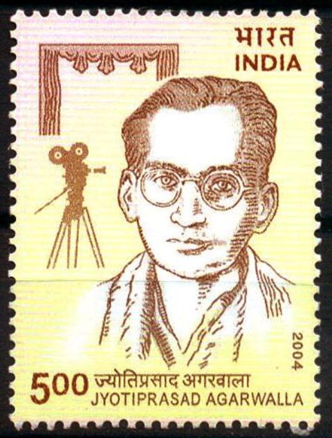 17-6-2004-Jyoti Prasad Agarwalla-5 Rs.- Poet & Film maker, Cinema, S.G. 2205-MNH