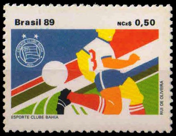 BRAZIL 1989-Football Clubs-Player-1 Value-MNH-S.G. 2398
