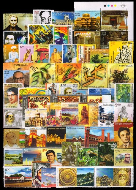 INDIA YEAR UNIT 2009-Set of 107 Mint Stamps