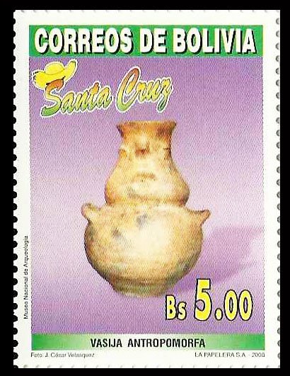 Bolivia 2000, Anthropomorphic Vase, Santacruz, S.G. 1508, 1Value
