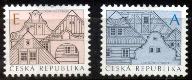 Czech Republic 2011, Folk Architecture, S.G. 646-647, Set of 2, MNH Cat £ 5-50