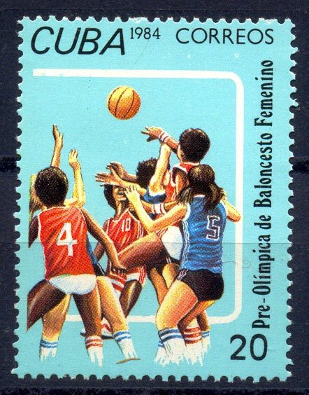 Cuba 1984, Pre-Olympics, Basketball Players, Sports, S.G. 3010, 1 Value, MNH
