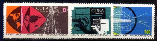 Cuba 1969, Cuban Radodiffusion Institute, Television Tower, S.G. 1655-1657, Set of 3 MInt Cat £ 6-75