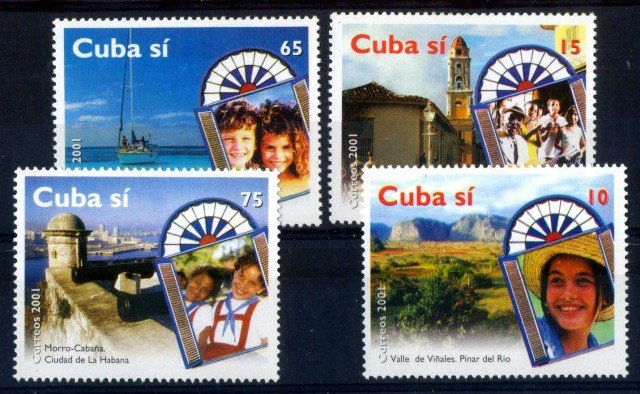 CUBA 2001, Tourism, Beach-Castle-S.G. 4510-4513, Set of 4, MNH