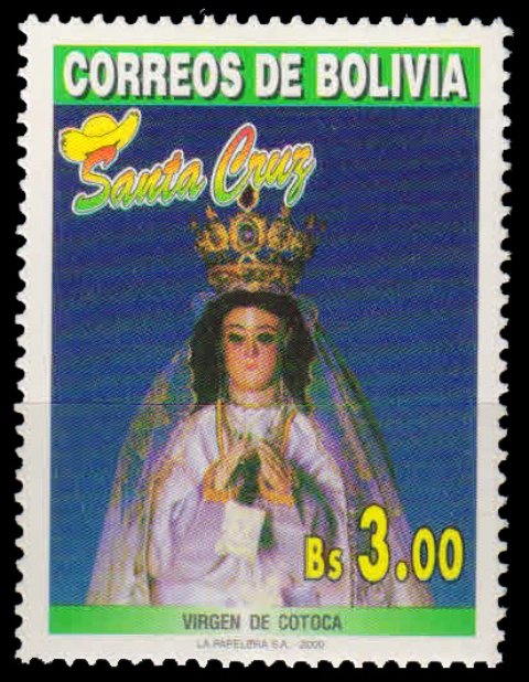 Bolivia 2000, Cotoca Virgin, Statue, Costumes, S.G. 1507, 1Value, MNH
