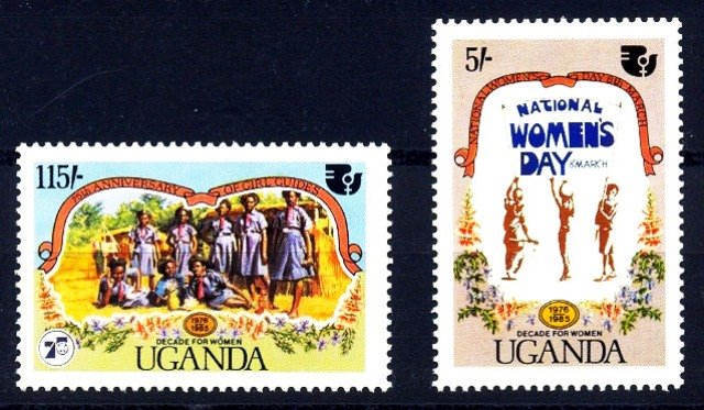 Uganda 1985, Girl Guides & Woman, S.G. 490-491, Set of 2, MNH