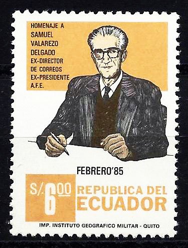 Ecuador 1985, S.V. Delgado- Former Director of Posts, S.G. 1931, 1 Value, MNH