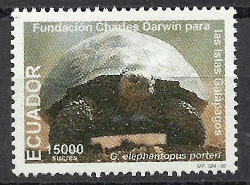 Ecuador 1999, Galapagos Giant tortoise, Charles Darwin, S.G. 2361, 1 Value, MNH Cat £ 18-00
