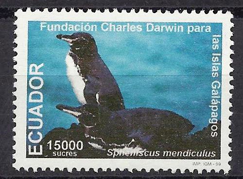 Ecuador 1999, Galapagos Penguins, Charles Darwin, S.G. 2364, 1 Value, MNH Cat £ 18-