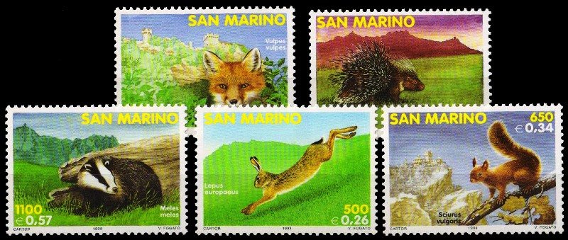 SANMARINO 1999-Animals, Flora & Fauna, Nature, Set of 5, MNH-S.G. 1726-173