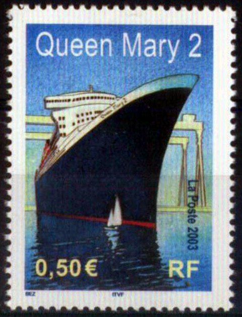 France 2003-Queen Mary-2, Ship-Liner-S.G 3928-1 Value-MNH