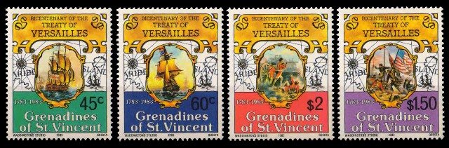 GRENADINES OF ST. VINCENT 1983-Ships-Soldiers-Flags-Map-Set of 4-MNH-S.G. 246-249