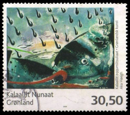 GREENLAND 2008-Greenlandic Artist-Abstract, Aka Hoegh-Fine Used-1 Value-Cat £ 12-50-S.G. 544