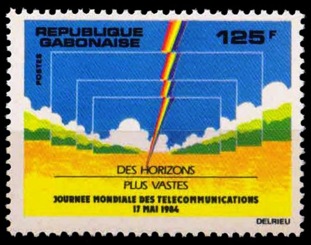 GABON 1984-World Telecommunication Day, Spectrum-1 Value-MNH-S.G. 891
