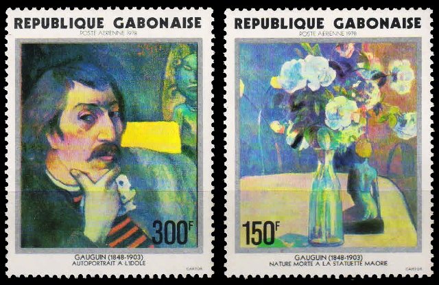 GABON 1978 - 75th Death Anniversary Of Paul Gauguin (paintings), S.G. 638-39, Cat � 8.25
