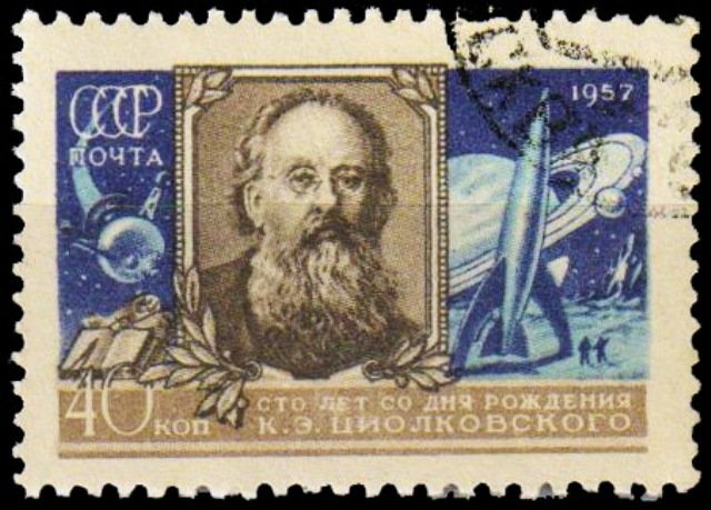 RUSSIA 1957-Tsiolkovsky, Scientist-Space-1 Value-Used-S.G. 2123