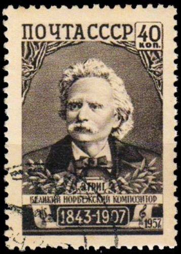 RUSSIA 1957-Edvard Grieg-Music Composer-1 Value-Used-S.G. 2157