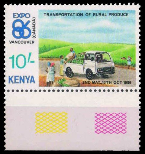 Kenya 1986, Transport, Road, Automobiles, S.G. 389, 1 Value, MNH
