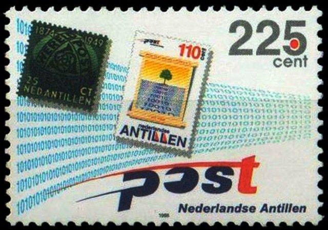 NETHERLANDS ANTILLES 1998-Stamp on Stamp-Postal Service-Philately-1 Value-MNH-S.G. 1297