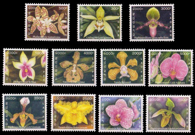 LAOS 2003-Orchid-Flora-Set of 11-MNH-S.G. 1836-1846-Cat � 16-