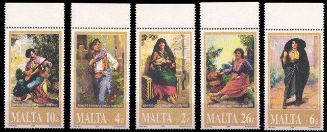 Malta 2001-Painting-Edward Caruana Dingli (Painter)- S.G. 1204-1208-Set of 5, MNH