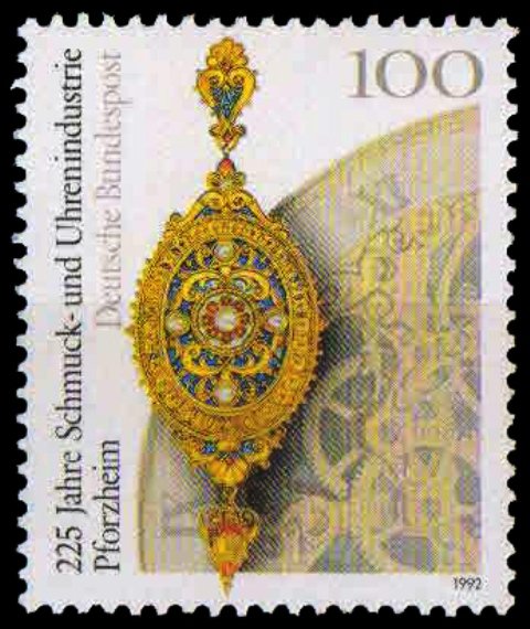 GERMANY 1992-Jewellery and Watch-Pendant-1 Value-MNH-Cat � 2-20, S.G. 2476