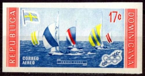Dominican Republic 1958, Olympic Games, Sweeden Flag-Sailing-S.G. 756, 1 Value, MNH