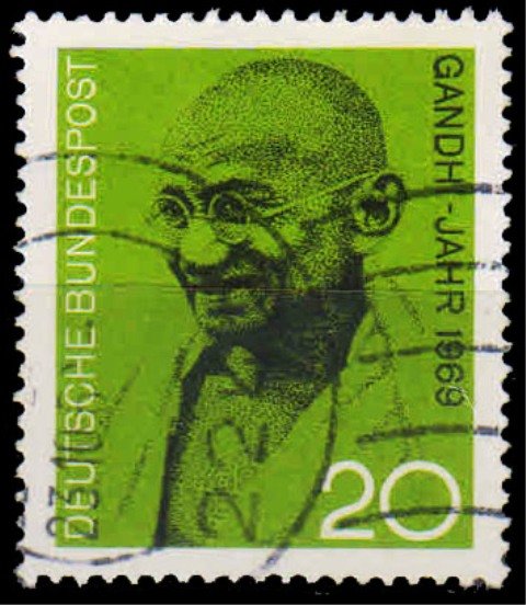 Germany West 1969 - Mahatma Gandhi. 1 Value Used Stamp