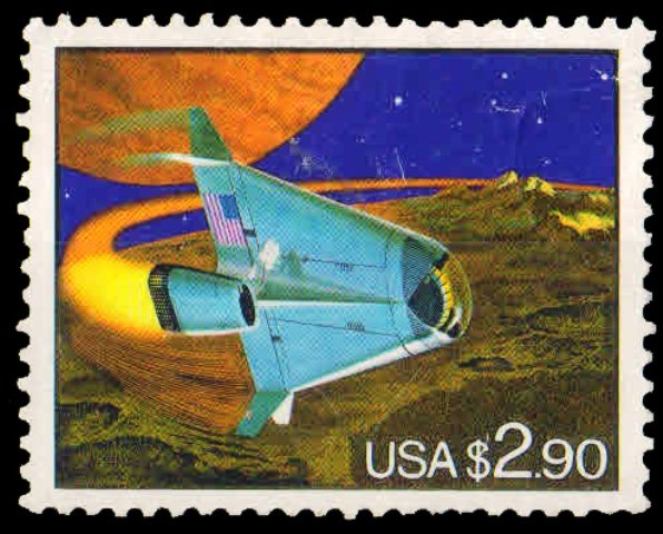UNITED STATES OF AMERICA 1993-Futuristic Space Shuttle-S.G. 2813-1 Value, Used, Cat � 7.25