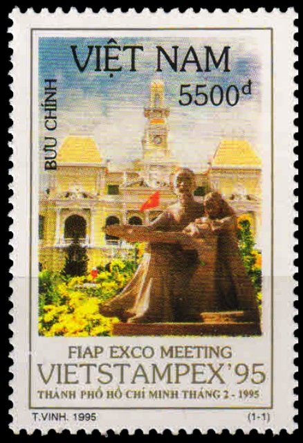 VIETNAM 1995, Stamp Exhibition, Statue of Building, 1 Value, MNH-S.G. 1930