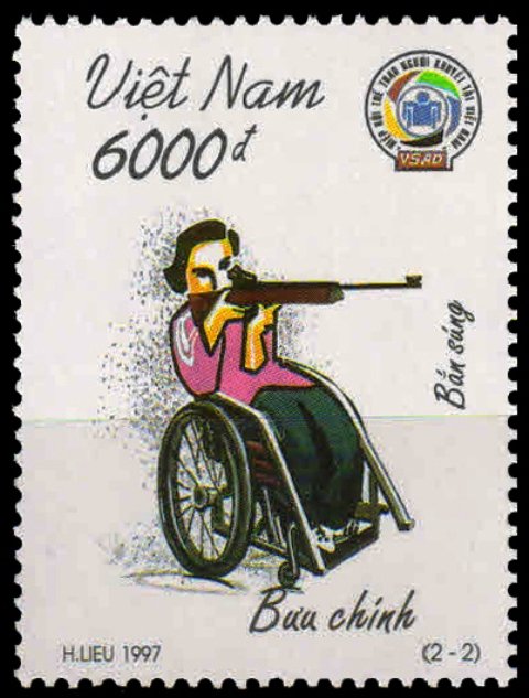 VIETNAM 1997-Sports for Disabled People, Rifle Shooting, 1 Value, MNH, S.G. 2111