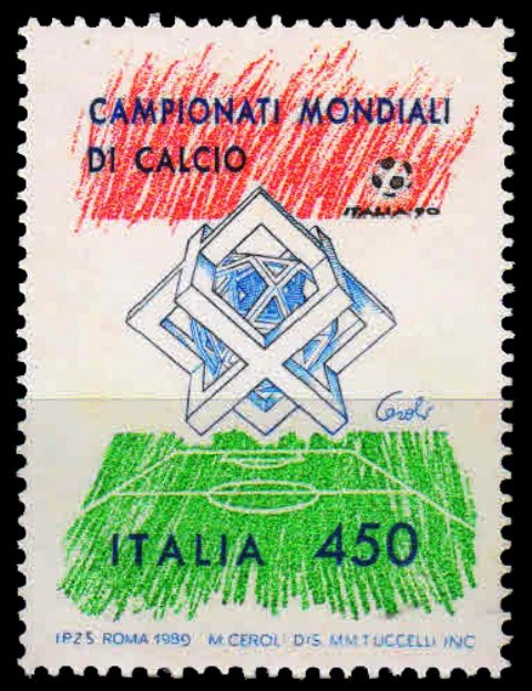 ITALY 1989, Football Pitch & Monument, World Cup Football, S.G. 2049-1 Value, MNH