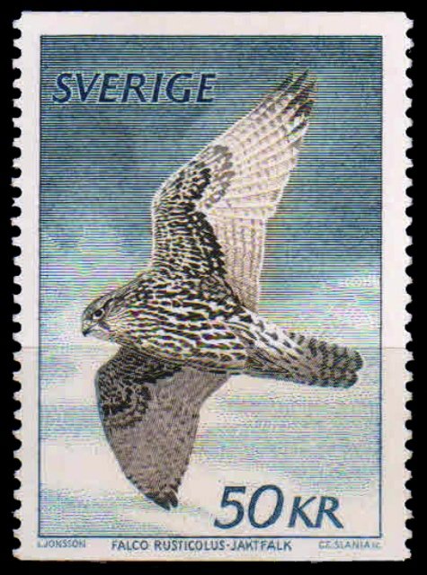 SWEEDEN 1981-Gyr Falcon, Bird, 1 Value, MNH, S.G. 1067-Cat £ 23-
