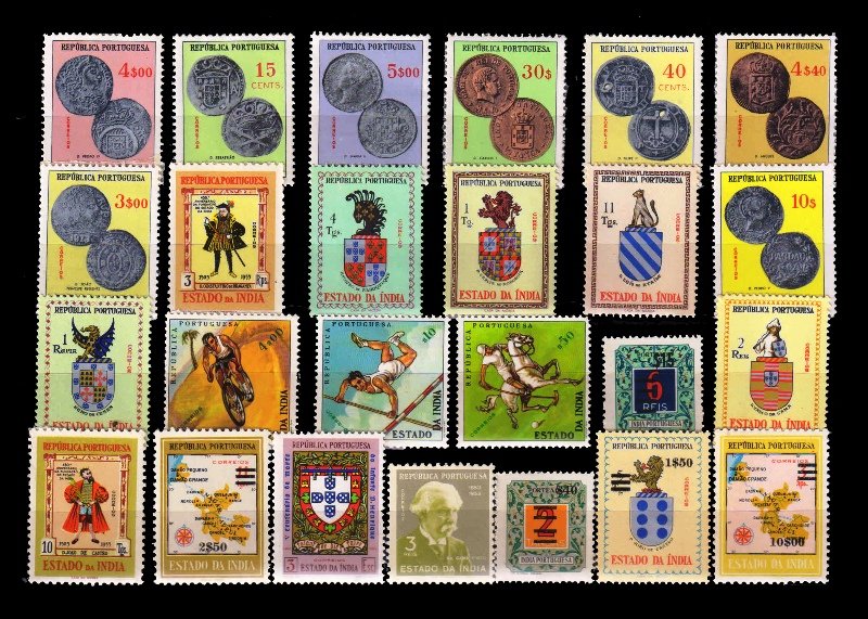 GOA, Portuguese India - 25 Different Mint Thematic Stamps-MNH-Pre 1960 Period