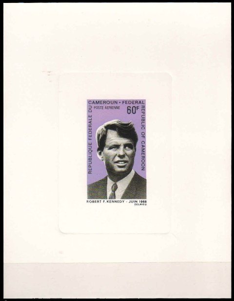 CAMEROUN 1968-Robert F. Kennedy, Imperf Deluxe Sheet, MNH, Apostles of Peace, S.G. 515