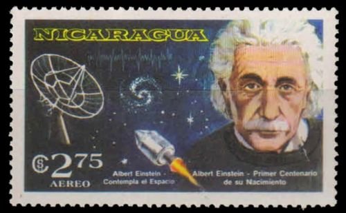 NICARAGUA 1980-Albert Einstein & Space Exploration, 1 Value, MNH-unissued Stamps Rare, S.G. 2227