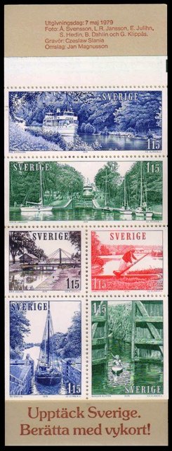 SWEDEN 1979-Tourism, Gota Canal, Bridge, Block of 6, MNH, S.G. 1002-1007