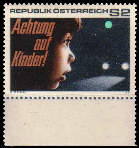 AUSTRIA 1971-Road Safety for Children, 1 Value, MNH, S.G. 1604