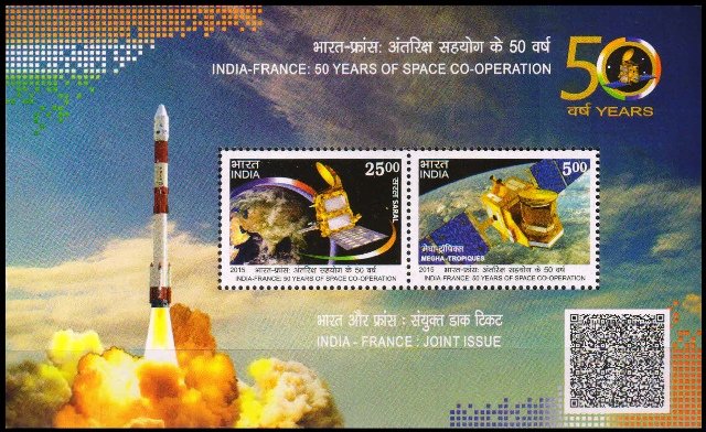 2015-India France Joint Issue, Bicent. of Space Co-operation