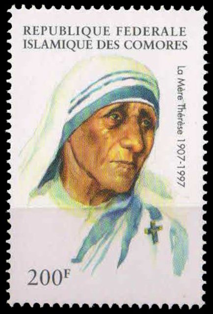 COMORO ISLAND-Mother Teresa-1 Value, MNH
