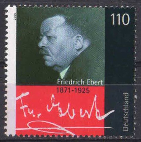 GERMANY 2000, Friedrich Ebert (President 1919-25), 1 Value, MNH, S.G. 2950-Cat £ 1.80-