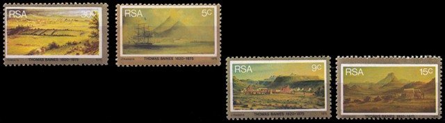 SOUTH AFRICA 1975-Thomas Baines, Painter, Painting, Set of 4, MNH, S.G. 379-382