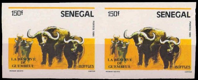 SENEGAL 1986-Buffalo, Nature Reserve, Imperf Pair, MNH, S.G. 866