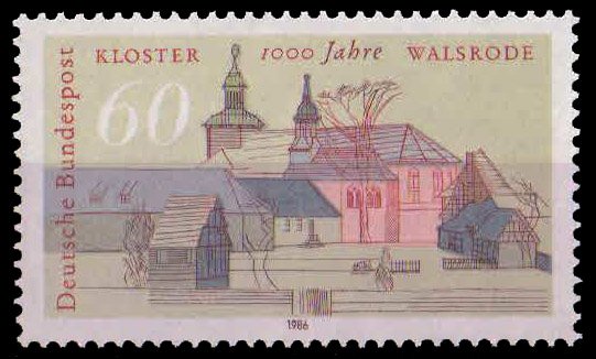 Germany 1986, Walsrode Monastery, Building, 1 Value, MNH,S.G. 2126