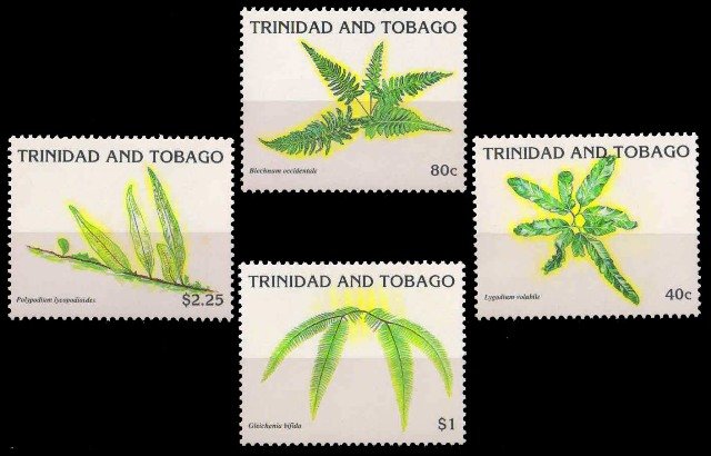 TRINIDAD & TOBAGO 1991-Ferns Plants, Set of 4, MNH, S.G. 799-802-Cat � 4-