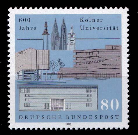 Germany 1988, Cologne University Buildings & city Landmarks, 1 Value, MNH, S.G. 2243