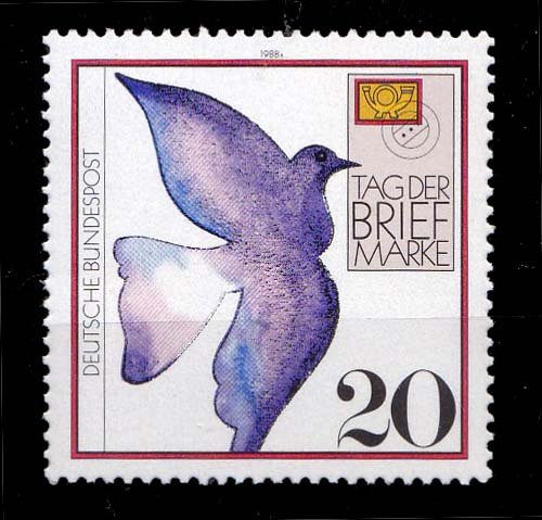 Germany 1988, Carrier Pigeon, Stamp Day, 1 Value,MNH, S.G. 2251