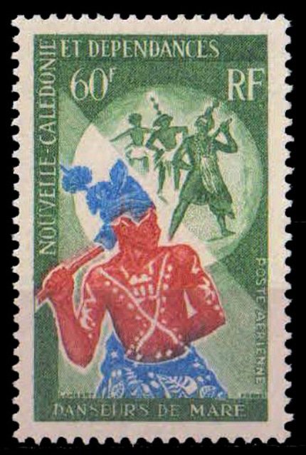 NEW CALEDONIA 1968-Dancers, Costumes, 1 Value,MNH, Cat £ 7.50-S.G. 463